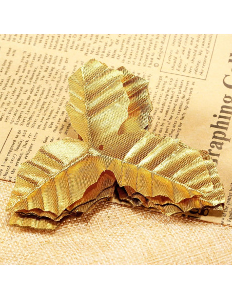 Hojas Artificiales de Seda Dophee 50 Pcs Oro Rosa Decoración