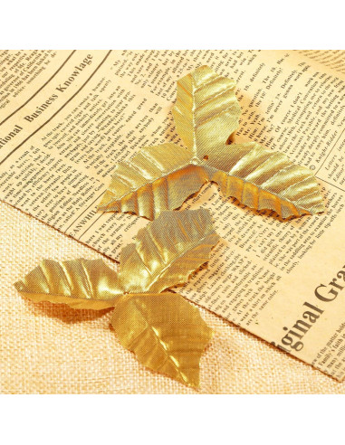 Hojas Artificiales de Seda Dophee 50 Pcs Oro Rosa Decoración
