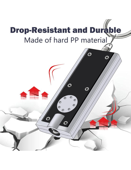 Mini Linterna LED de Llavero Daemson - 8 Piezas Multicolor