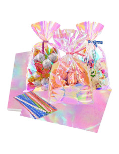 Bolsas de Celofán Iridiscentes Prxififeq 100PC 15x23 cm