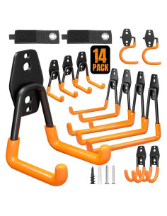 Ganchos de Almacenamiento Wallavant 14 Piezas Alta Resistencia