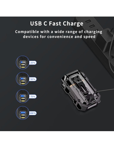 Linterna LED Recargable AYKEYON-K 800 LM IPX5 8 Modos
