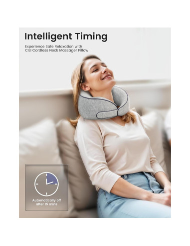 Masajeador de Cuello Inalámbrico CILI CL-6476 con Calor 2500mAh