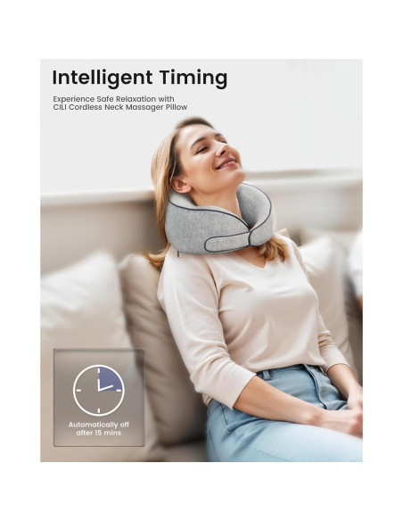 Masajeador de Cuello Inalámbrico CILI CL-6476 con Calor 2500mAh