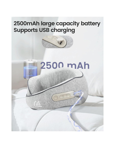 Masajeador de Cuello Inalámbrico CILI CL-6476 con Calor 2500mAh