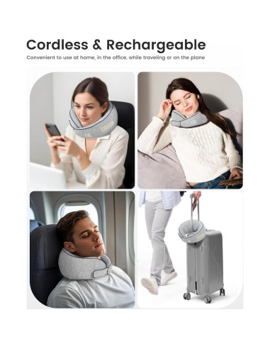 Masajeador de Cuello Inalámbrico CILI CL-6476 con Calor 2500mAh