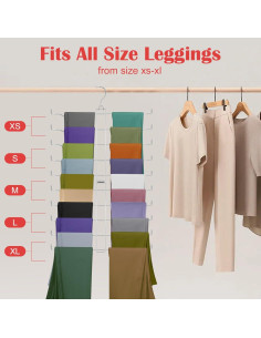 Perchero de Pantalones NAKBINX Antideslizante Plegable Plata 2