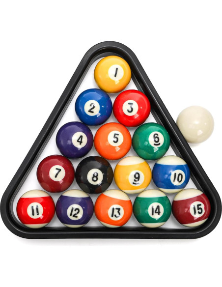 Juego de Bolas de Billar Mini TOPZEA 3.81 cm con Rack