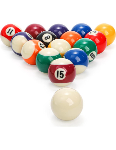 Juego de Bolas de Billar Mini TOPZEA 3.81 cm con Rack