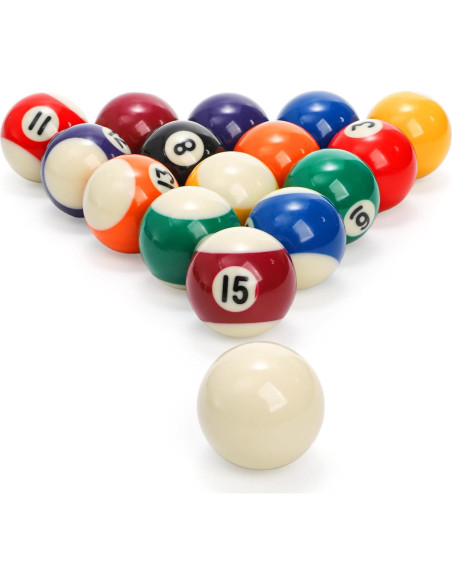 Juego de Bolas de Billar Mini TOPZEA 3.81 cm con Rack