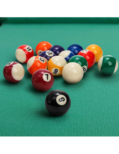 Juego de Bolas de Billar Mini TOPZEA 3.81 cm con Rack