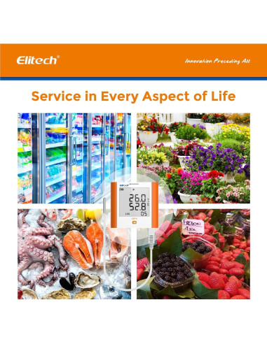 Registrador Digital de Temperatura y Humedad Elitech GSP-8