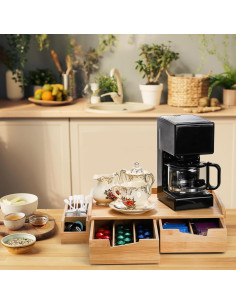 Organizador de Cajones de Bambú SOUJOY para Cápsulas de Café 2