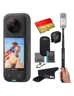 Cámara de acción 360 Insta360 X3 48MP 5.7K HDR con accesorios