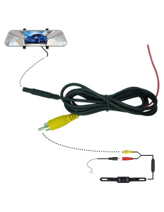 Cable de Video RCA a 4 PIN para Cámara de Respaldo YQMAJIM