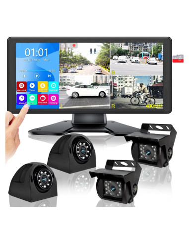 Sistema de Cámara de Respaldo DOUXURY 4K 10.36" 4 Cámaras HD
