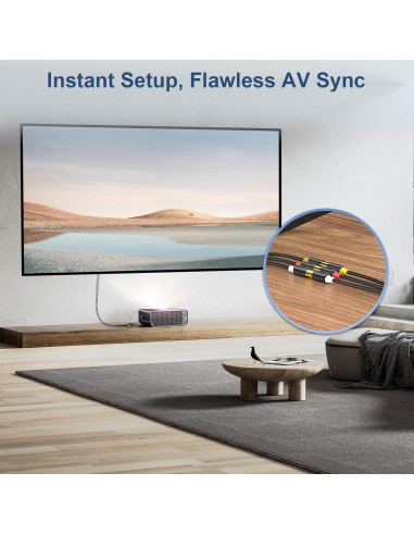 Adaptador AV 3 RCA a 3.5 mm J&D 19.81 cm para TV TCL