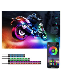 Kit de Luces LED Multicolor Sxlofty para Motocicleta 6 Pcs