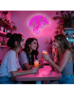 Luz de Neón LED Rosa DUOLIYBC 40.6x35.6 cm Decorativa 2