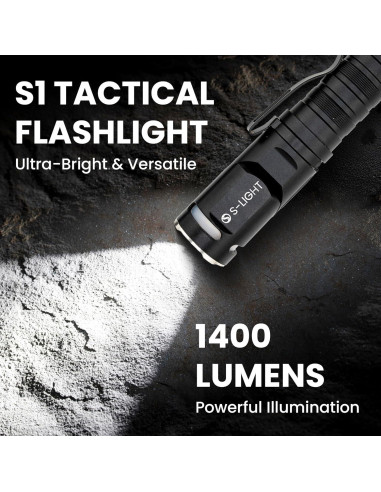 Linterna táctica recargable 1400LM LED Dongguan S3