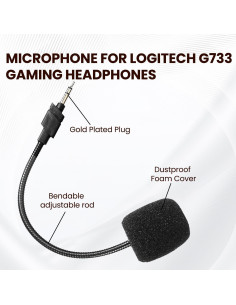 Micrófono de Reemplazo Logitech G733 - Flexible y Antirruido 2