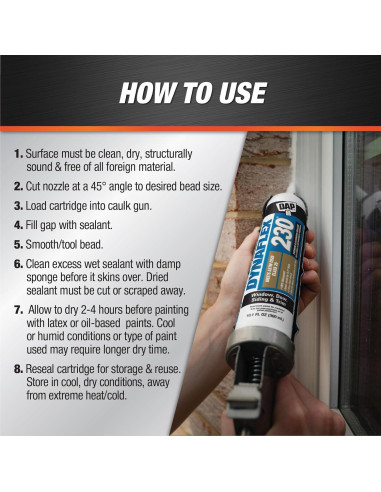 Sellador Elastomérico DAP Dynaflex 230 Pro Beige 10.1 Oz