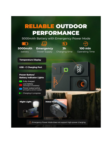 Ducha Portátil ZIBRALEX RC-04 Compacta IPX7 3 Modos