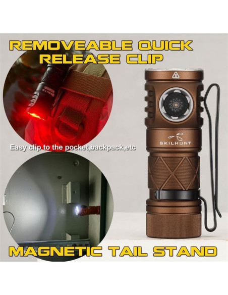 Linterna EDC SKILHUNT EC200S-Mini 2100 Lúmenes USB-C Compacta Linterna EDC SKILHUNT EC200S-Mini 2100 Lúmenes USB-C Compacta