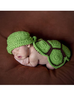 Conjunto de Disfraz de Tortuga Verde Bebé Bluetop 0-6 meses 2