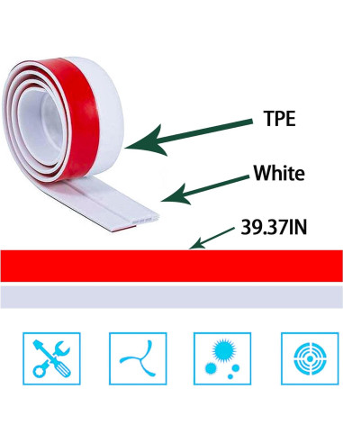 Tapón para Corrientes de Aire DAFUWENG 4 Unidades Blanco