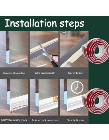 Tapón para Corrientes de Aire DAFUWENG 4 Unidades Blanco