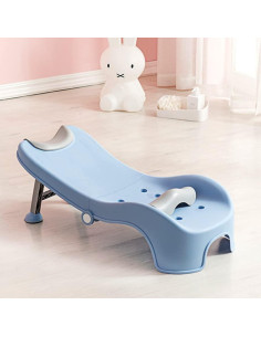 Silla de Champú Ajustable para Niños Azul y Blanco - Plegable 2