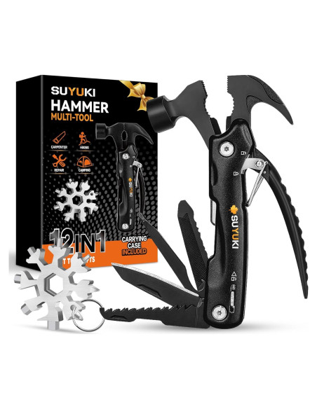 Martillo Multiherramienta SUYUKI 12 en 1 con Llave Copo de Nieve