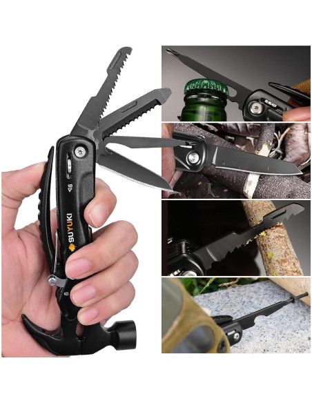 Martillo Multiherramienta SUYUKI 12 en 1 con Llave Copo de Nieve