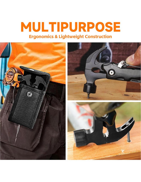 Martillo Multiherramienta SUYUKI 12 en 1 con Llave Copo de Nieve