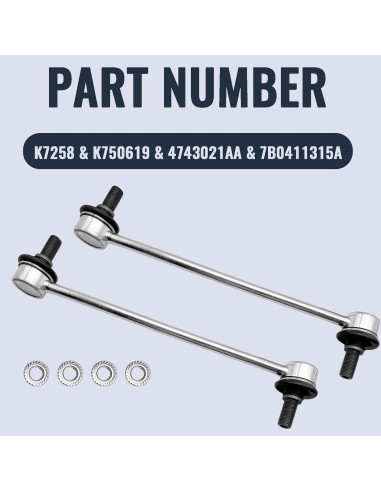 Enlace de Barra Estabilizadora Delantera GFBZS K7258 - 2 Piezas