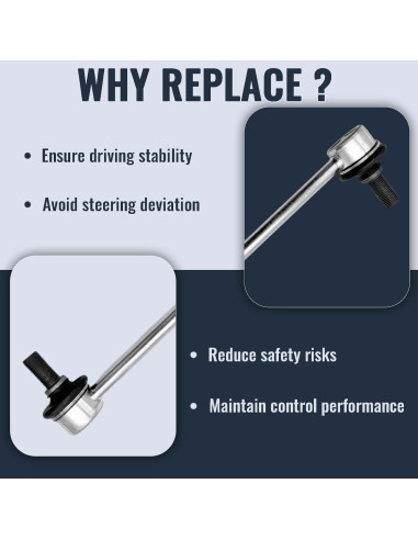 Enlace de Barra Estabilizadora Delantera GFBZS K7258 - 2 Piezas