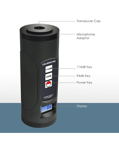 Calibrador de Nivel de Sonido JuviPerpric 94dB 114dB Pantalla LCD