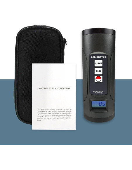 Calibrador de Nivel de Sonido JuviPerpric 94dB 114dB Pantalla LCD