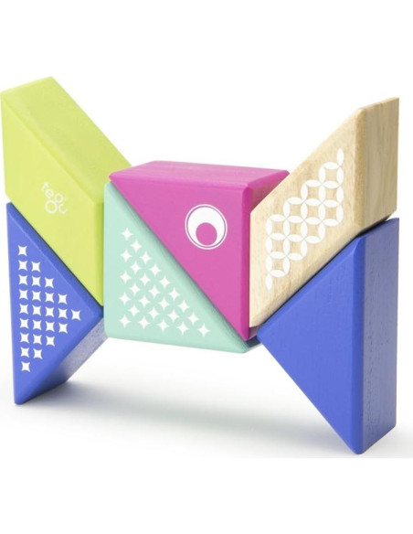 Juego de Bloques Magnéticos Tegu Colibrí 6 Piezas para Viajar