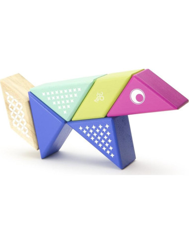 Juego de Bloques Magnéticos Tegu Colibrí 6 Piezas para Viajar