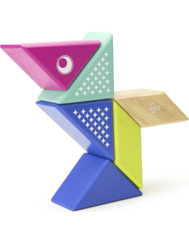 Juego de Bloques Magnéticos Tegu Colibrí 6 Piezas para Viajar