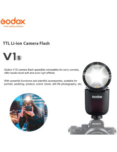 Flash Godox V1S para Sony, 76Ws, TTL, HSS 1/8000s 2