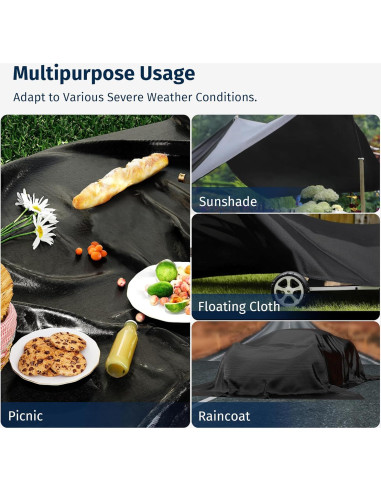 Lona Impermeable EAST OAK 2.37 x 2.37 m para Carpa