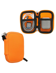 Funda de Neopreno kwmobile para Auriculares In-Ear - Naranja