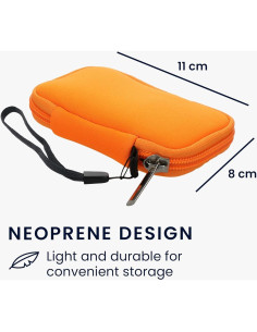 Funda de Neopreno kwmobile para Auriculares In-Ear - Naranja 2