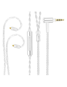Cable de Reemplazo MMCX Auhsuxo 1.2m con Micrófono para Auriculares