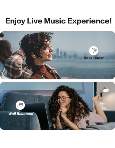 Auriculares USB C Yatloml TC610 Plata In-Ear con Micrófono