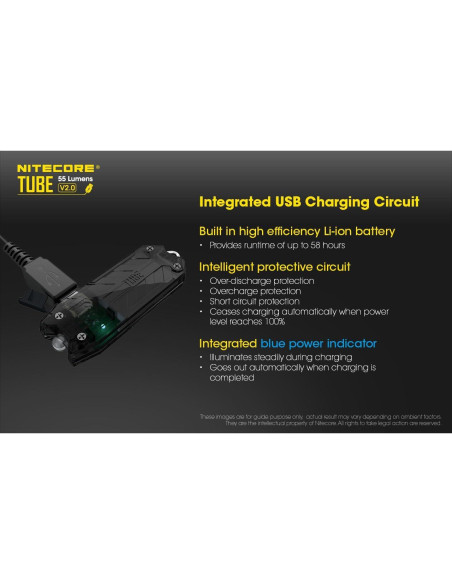 Linterna de Llavero Nitecore Tube V2.0 55 Lúmenes Verde