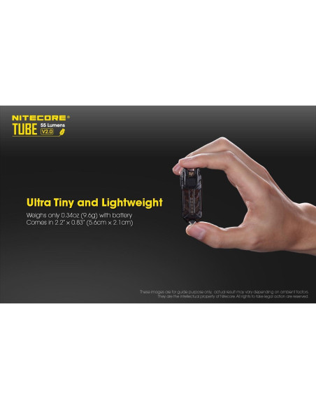 Linterna de Llavero Nitecore Tube V2.0 55 Lúmenes Verde